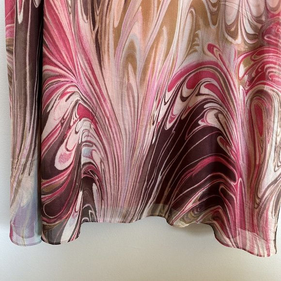 lafayette 148 silk summer pink dress size 16 - Picture 9 of 10